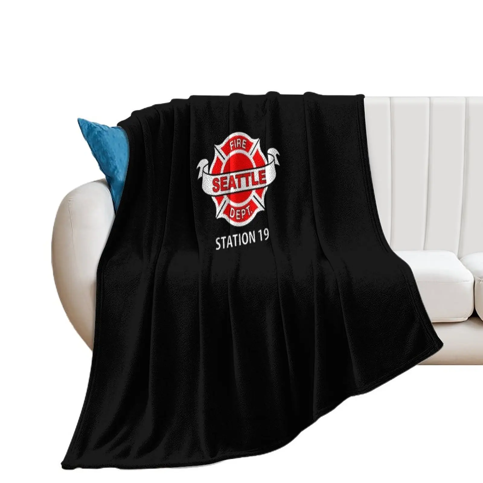 Station 19 Work Logo Classic Classic T-Shirt Throw Blanket Bed Soft Plaid Single Picnic Blankets