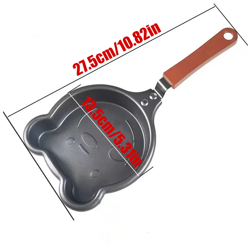 1Pc Kitchen Frying Pan Kitchen Supplies Breakfast With Pattern Pancake Pan Uncovered Frying Pan Animal Shaped Frying Pan ﻿