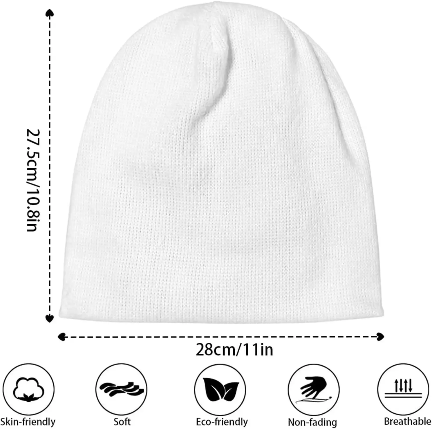 Suobstales Knit Beanie Hats for Women Men Knitted Cuffed Skull Cap Fall Winter Warm Hat 2
