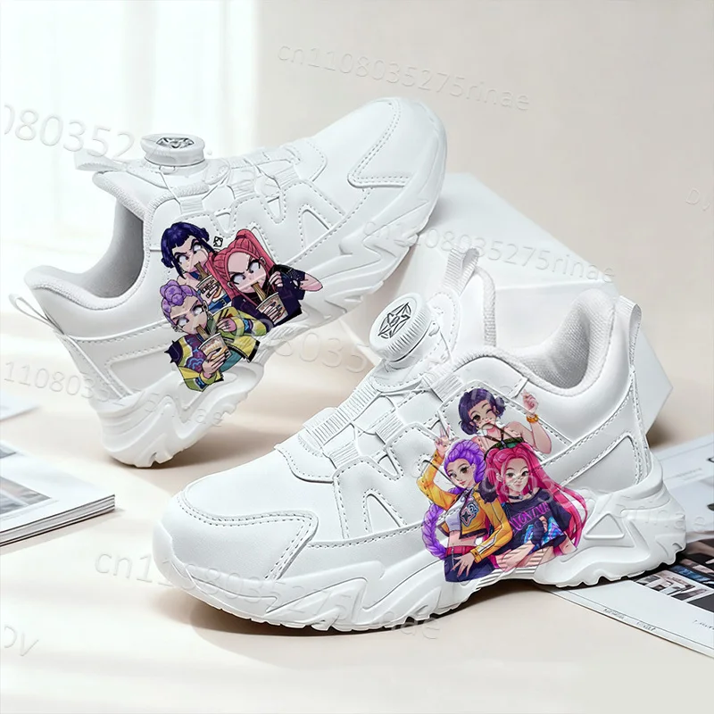 

KPop Demon Hunters kawaii Printing Children running shoes For boys girls High Quality thick sole Footwear Christmas Gift