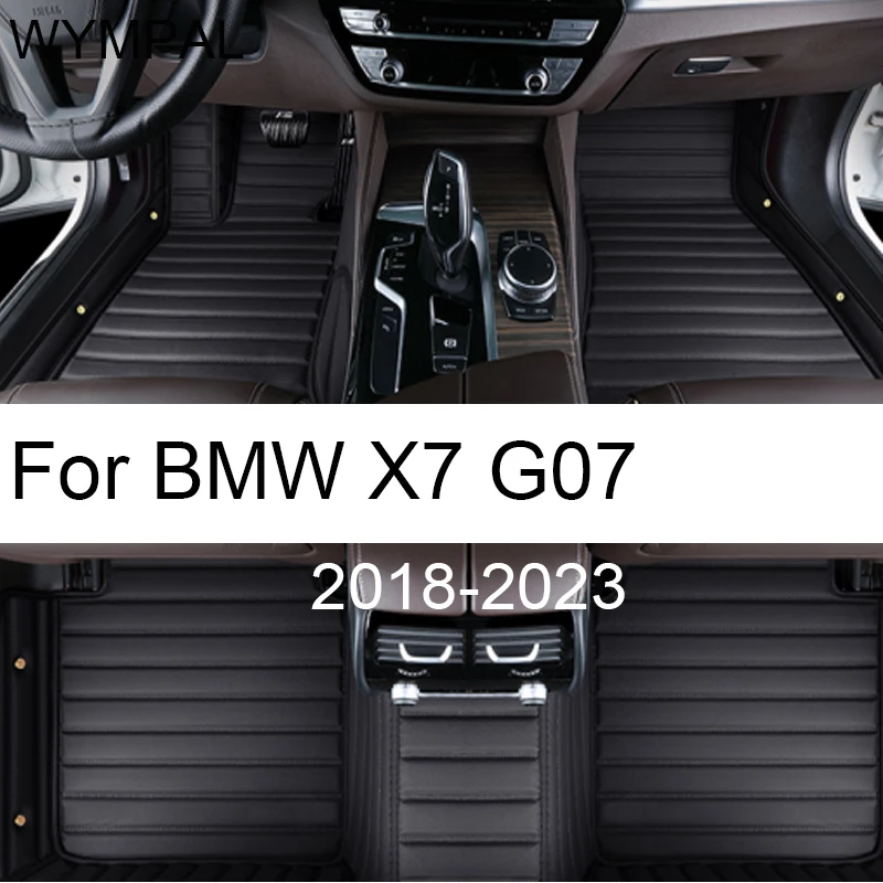 

Car Floor Mats For BMW X7 G07 2018~2023 7seat Leather Pad Luxury Leather Mat Anti Dirty Rug Durable Carpets Car Accessories 2019