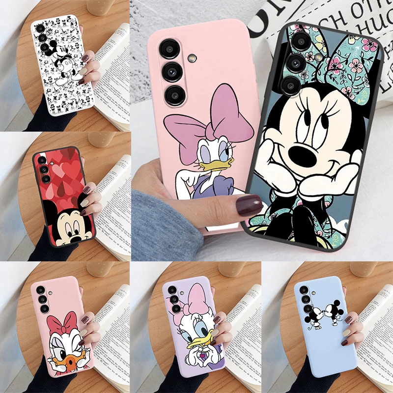 For Samsung Galaxy M14 M34 M54 5G Case Cartoon Pink Mickey Minnie Donald Duck?Soft Back Cover Funda For Samsung M 34 Coque Cute