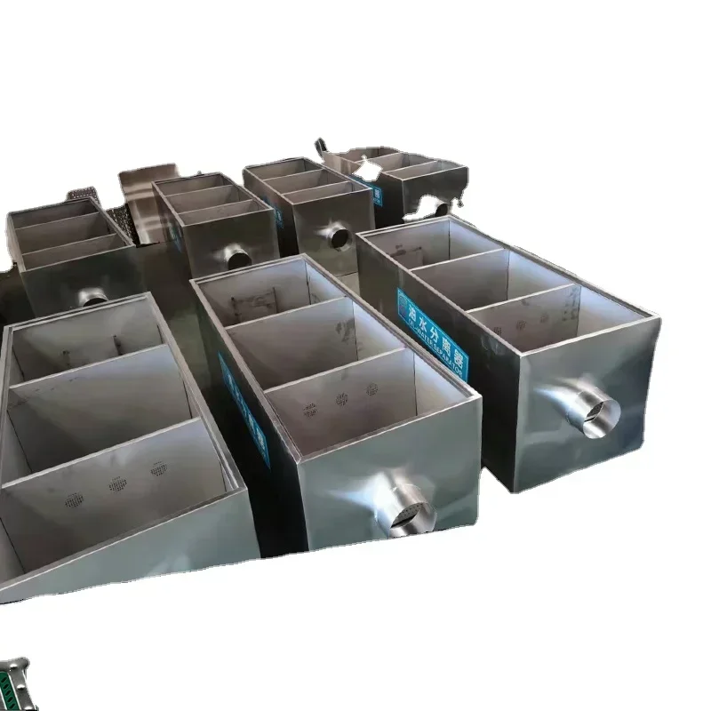 304 grease trap buried oil-water separator trench kitchen catering commercial stainless steel three-stage sewage sedimentation