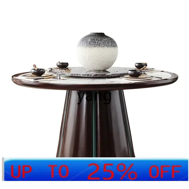 

LMM New Chinese Solid Wood Dining Table Light Luxury Marble Dining Table 1.5m Household