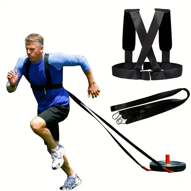 Sled Pull Harness Durable Sled Harness Workout Resistance And Assistance Trainer Physical Training Resistance Rope Kit For Speed