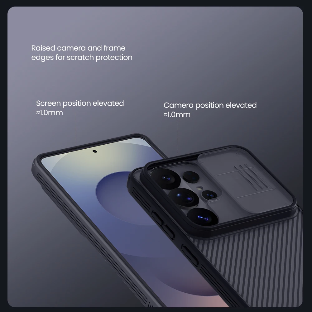 Für Samsung Galaxy S26 Ultra Hülle NILLKIN Fitted Case Camshield Super Frosted Shield Case Objektivschutzabdeckung – Detail 6