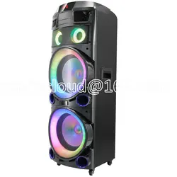 Professional Large Blueto Speakers Portable PA Speaker System Sound Box with Dual 12