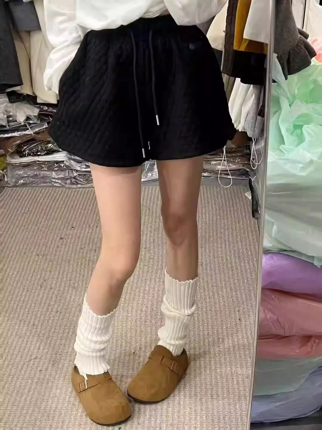 Spodnie plus size, codzienne, damskie, z wysokim stanem, wzór w romby, elastyczna talia, jesień-zima, nowe, modne, z temperamentem lub...