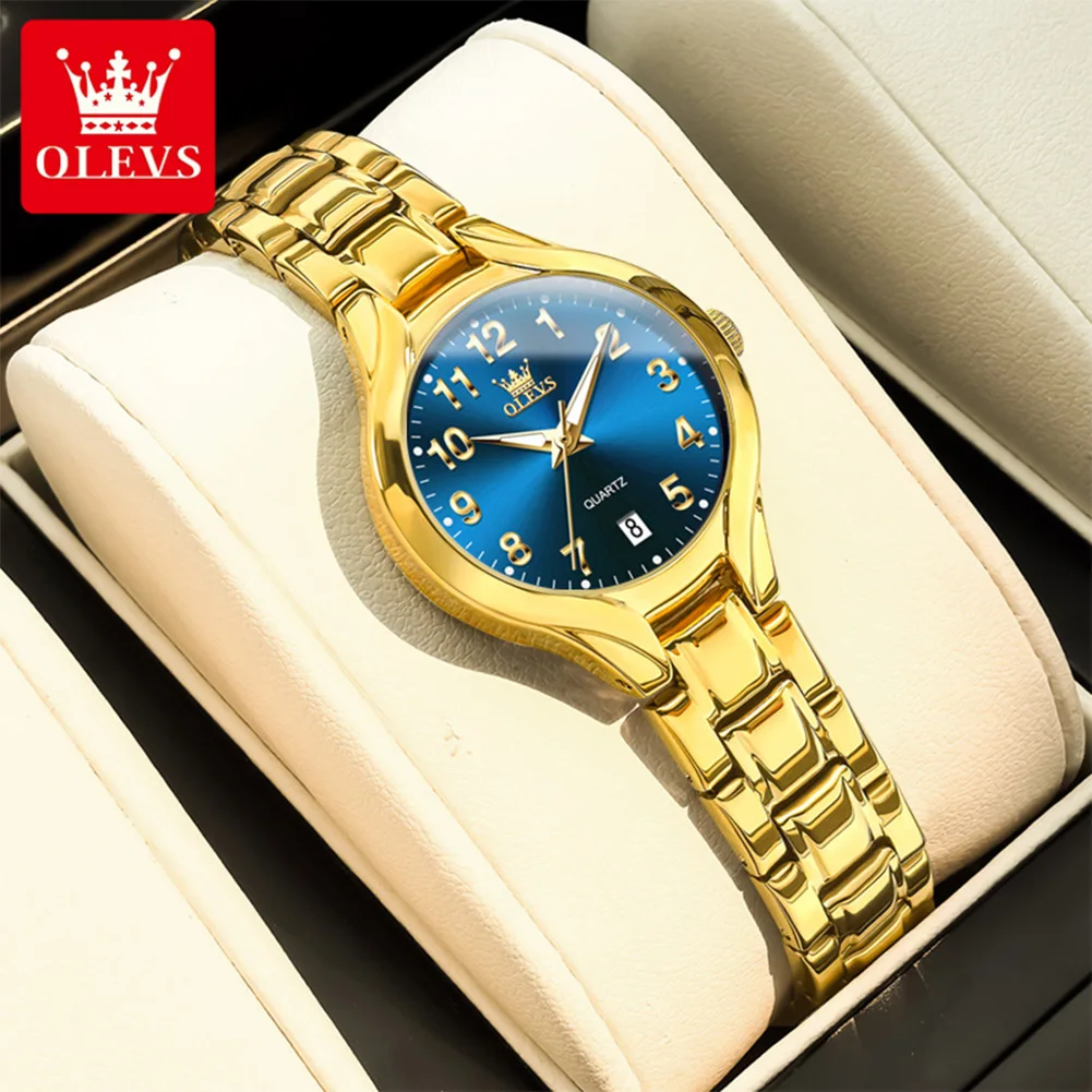 OLEVS Original Brand New Women Watch Luxury Waterproof Luminous Gold Bracelet Quartz Watch Automatic Date Ladies Watches Reloj