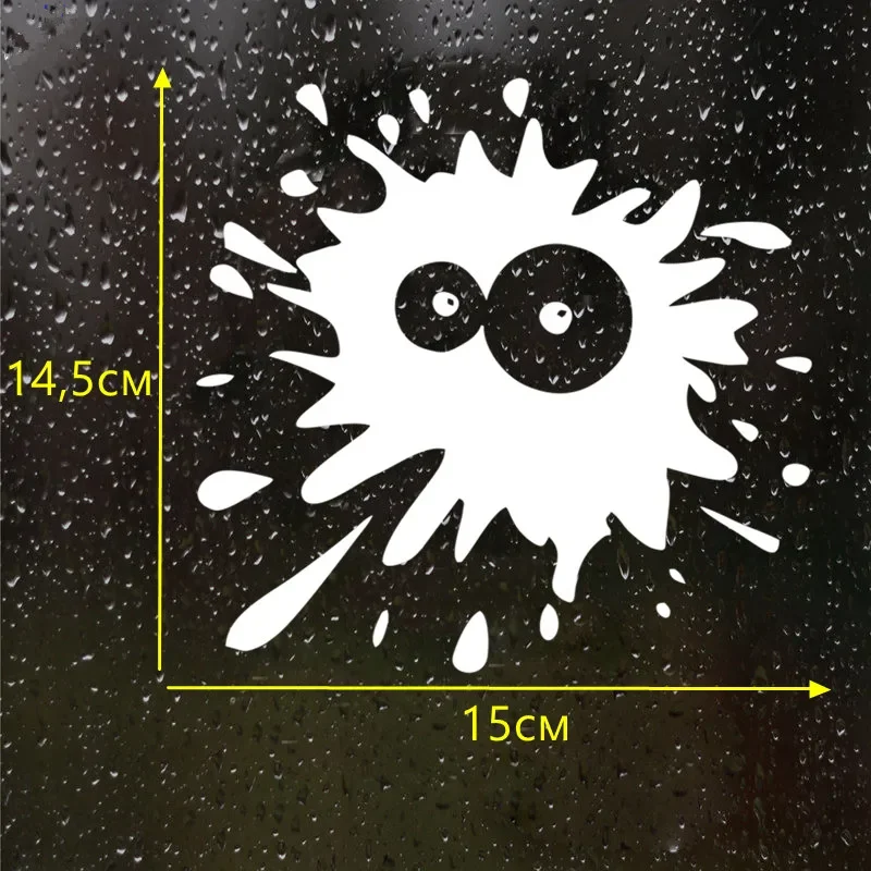 Funny Black Ink Splash Eye Car Sticker Cute Waterproof Vinyl Decal Auto Body Window Decoration Accessory