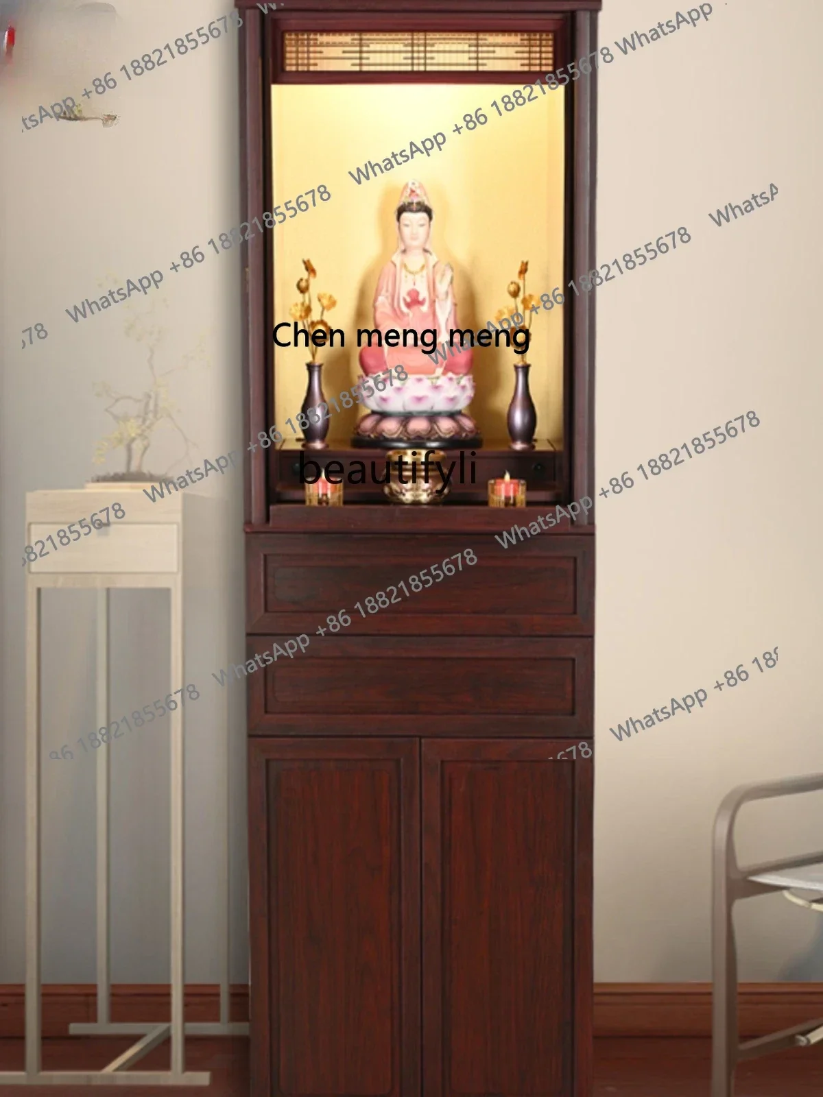 z183  All-Matching Modern Simple Home Living Room Economical Vertical Guanyin God of Wealth Altar Buddha Niche Clothes Closet
