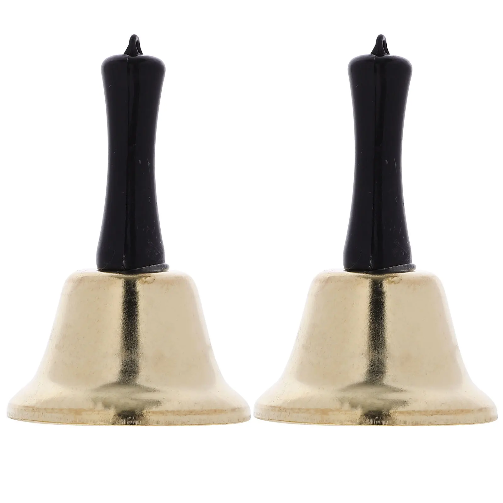 2 قطعة Handbell المعدني خفيفة الوزن مقبض مريح مدرسة المنزل حفلة موسيقية جرس قرع اليد