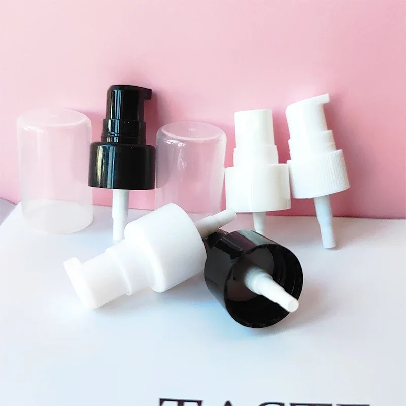 Whosesale สีดํา/สีขาวเครื่องสําอางโลชั่นสเปรย์ปั๊มแก้วสะอาดพลาสติกแชมพูโลชั่นฝาขวดอุปกรณ์เสริมหัวเปลี่ยน
