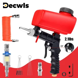 Adjustable Sandblasting Gun 90psi Portable Home Sandblasting Machine Gravity Pneumatic Small Handheld Blasting Gun Set Air Tool