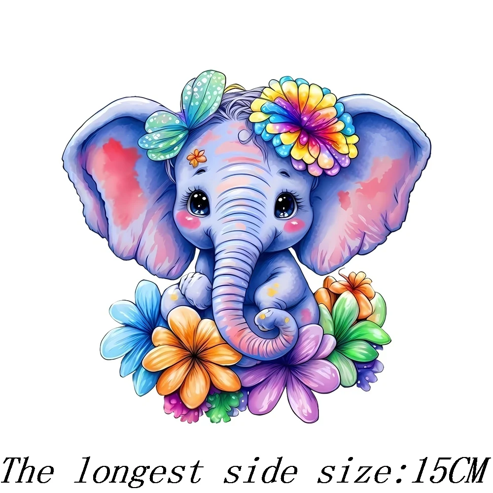 Colorato animale gufo elefante ferro sulle toppe trasferimento di calore t-shirt Parches Ropa fai da te adesivo termico abbigliamento patch adesivi