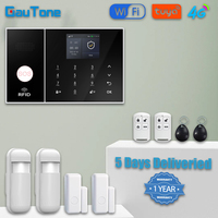 GauTone WiFi 4G Security Protection Tuya Smart Life Home Automation Motion Sensor Alarm Security System Kit Set Alexa Anti Theft