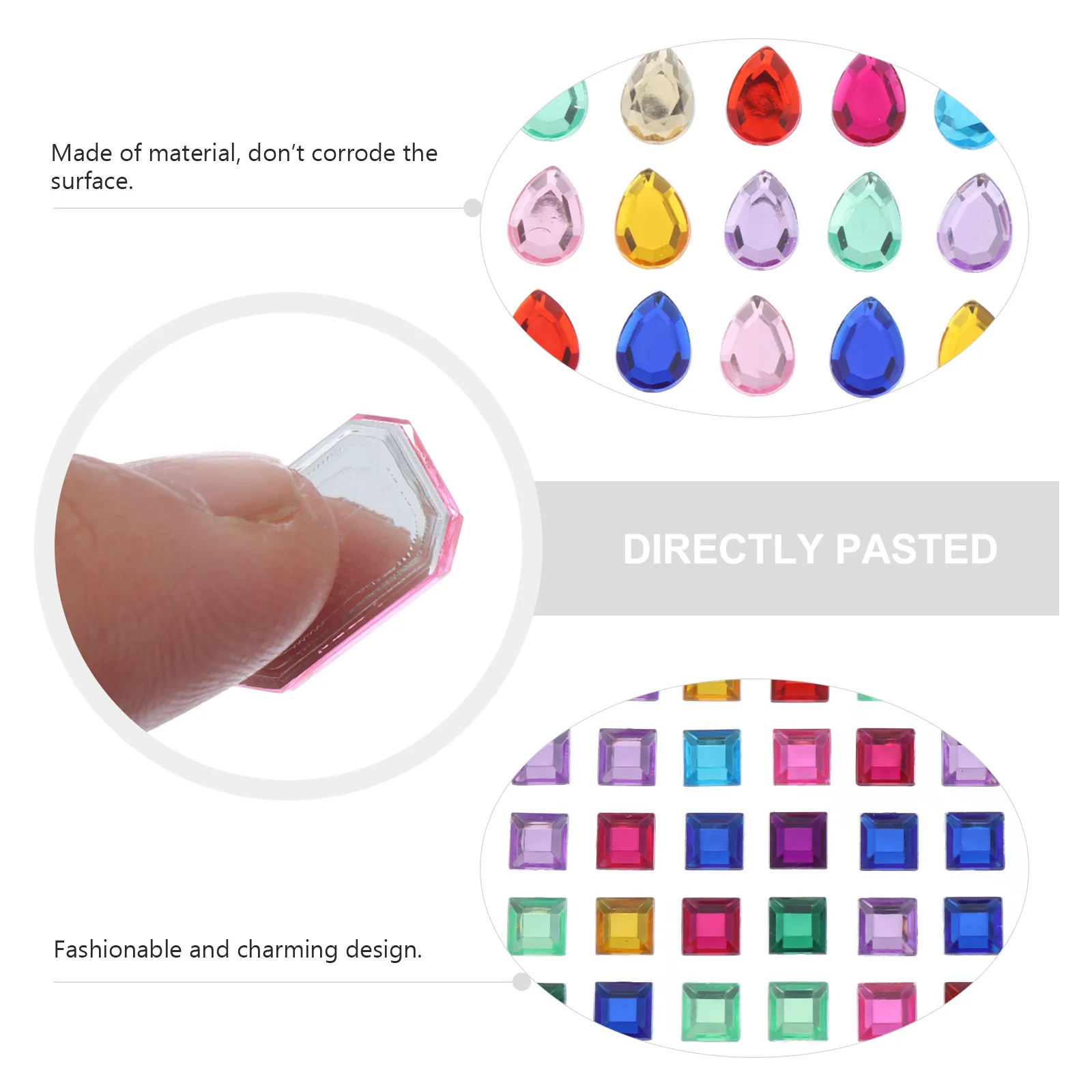 

11 Sheets Crystal Diamond Stickers Diy Rhinestone Sticker Self-Adhesive Acrylic Gems Jewels Decals For Bags Phones Boxes Decor