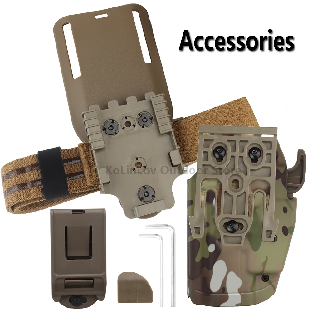 Funda táctica retención rápida – Pierna y cinturón Glock 17/19 Sig P226 - imagen 5