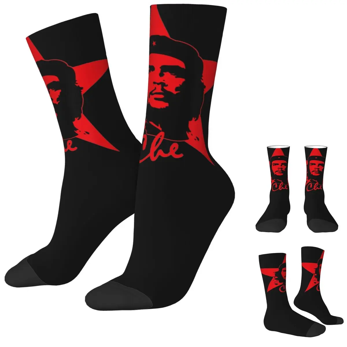 Che Guevara Cuba Socks Spring Vintage Cuban Stockings Gothic Unisex Men Soft  Socks Pattern Running Sports Anti Bacterial Socks