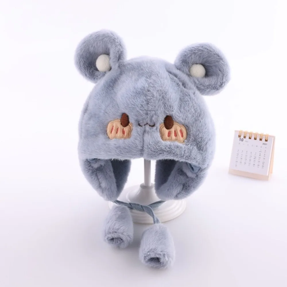 

Cute Winter Baby Bear Hats Warm Outdoor Newborn Bonnet Hats Fleece Wool Soft Boys Girls Beanie Cap Toddler