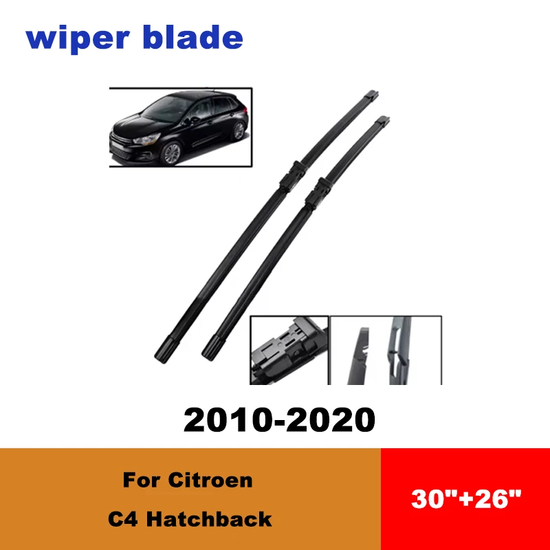 

For Citroen C4 Hatchback 2010-2020 car front wiper blades silent wiper blades soft rubber windshield wipers accessories