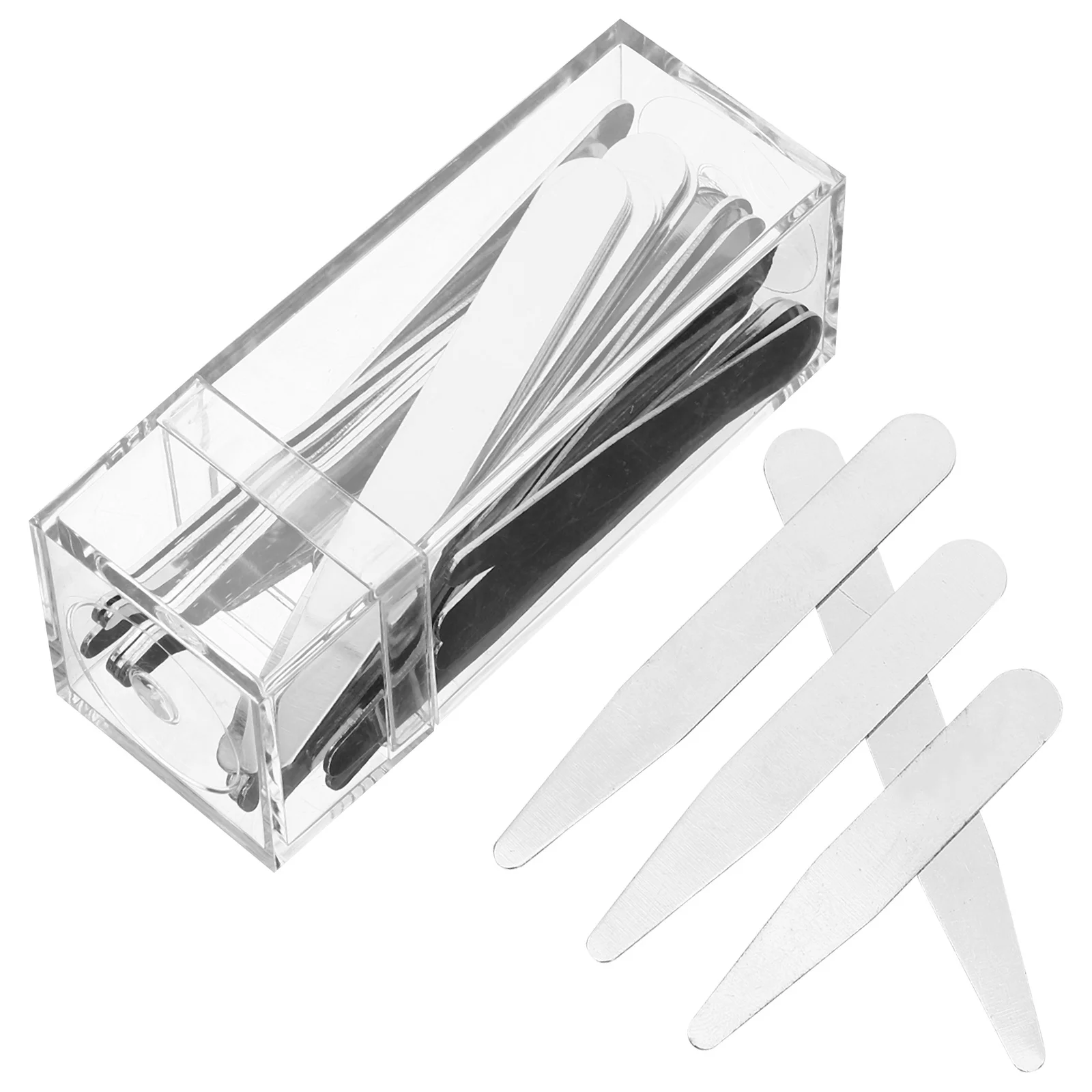 36Pcs Shirt Collar Inserts for Men Dress Shirts Smooth Rounded Collar Stays Prevents Wrinkles Professional Appearance