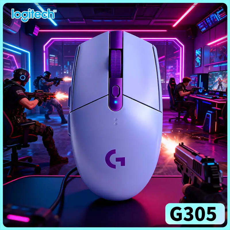 Logitech G305 LIGHTSPEED Gaming Mouse Wireless 12000 DPI 6 Config Buttons Good For Home Game Corner PC Mac Users