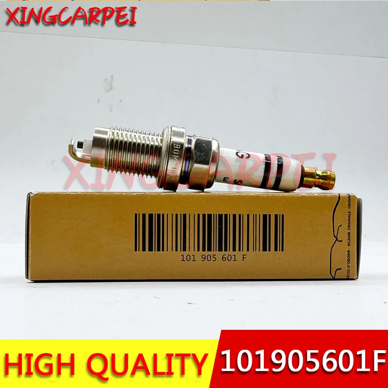 4pcs 101905601F 0241235769 Spark Plug For VW Jetta Golf Passat Beetle Skoda Altea Cordoba Seat Leon Ibiza F7HER02 0242236565