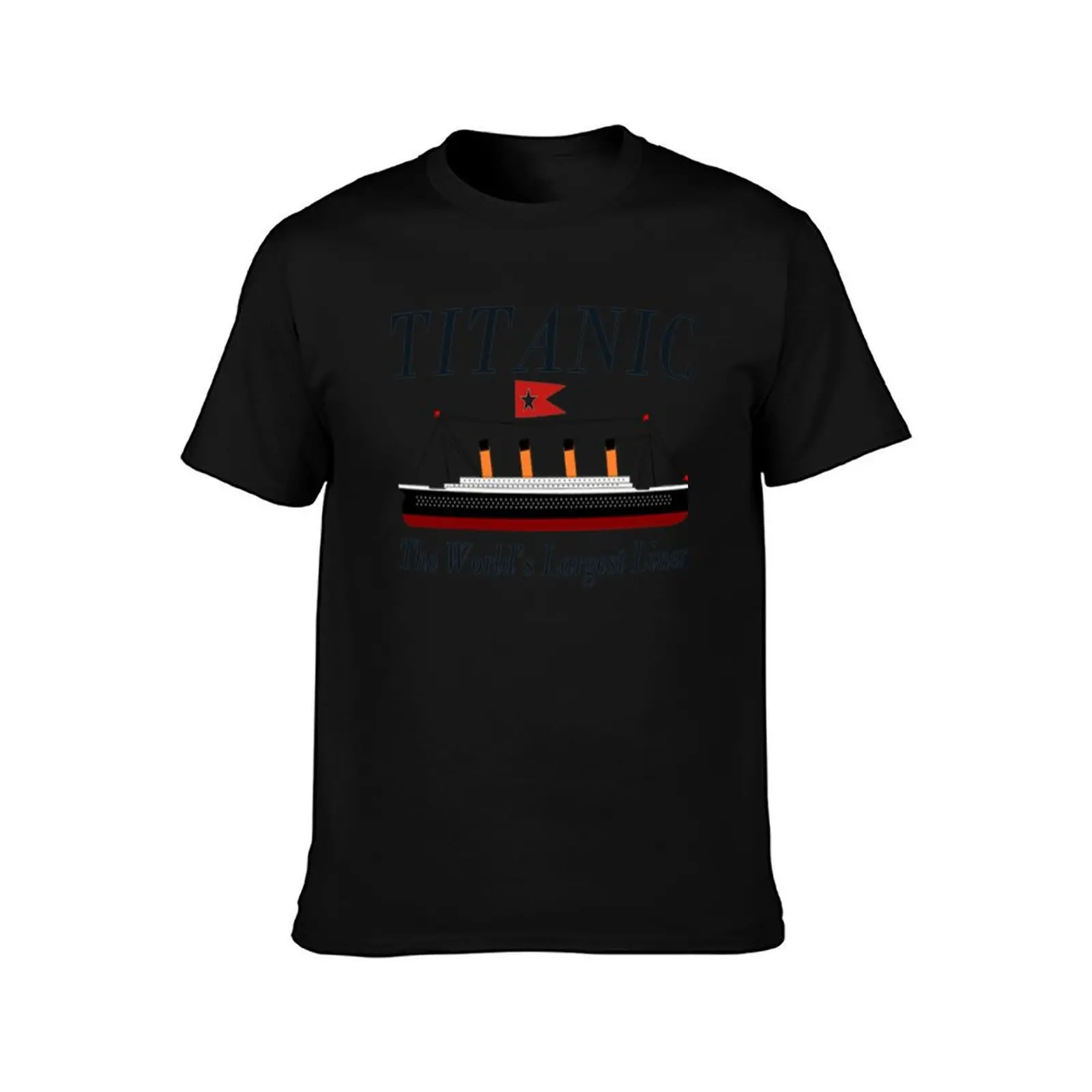 Titanic Sinking Vintage Poster Cruise Ship Atlantic Ocean Voyage T-Shirt Gym Wear Breathable Short Sleeve Tee T-Shirt