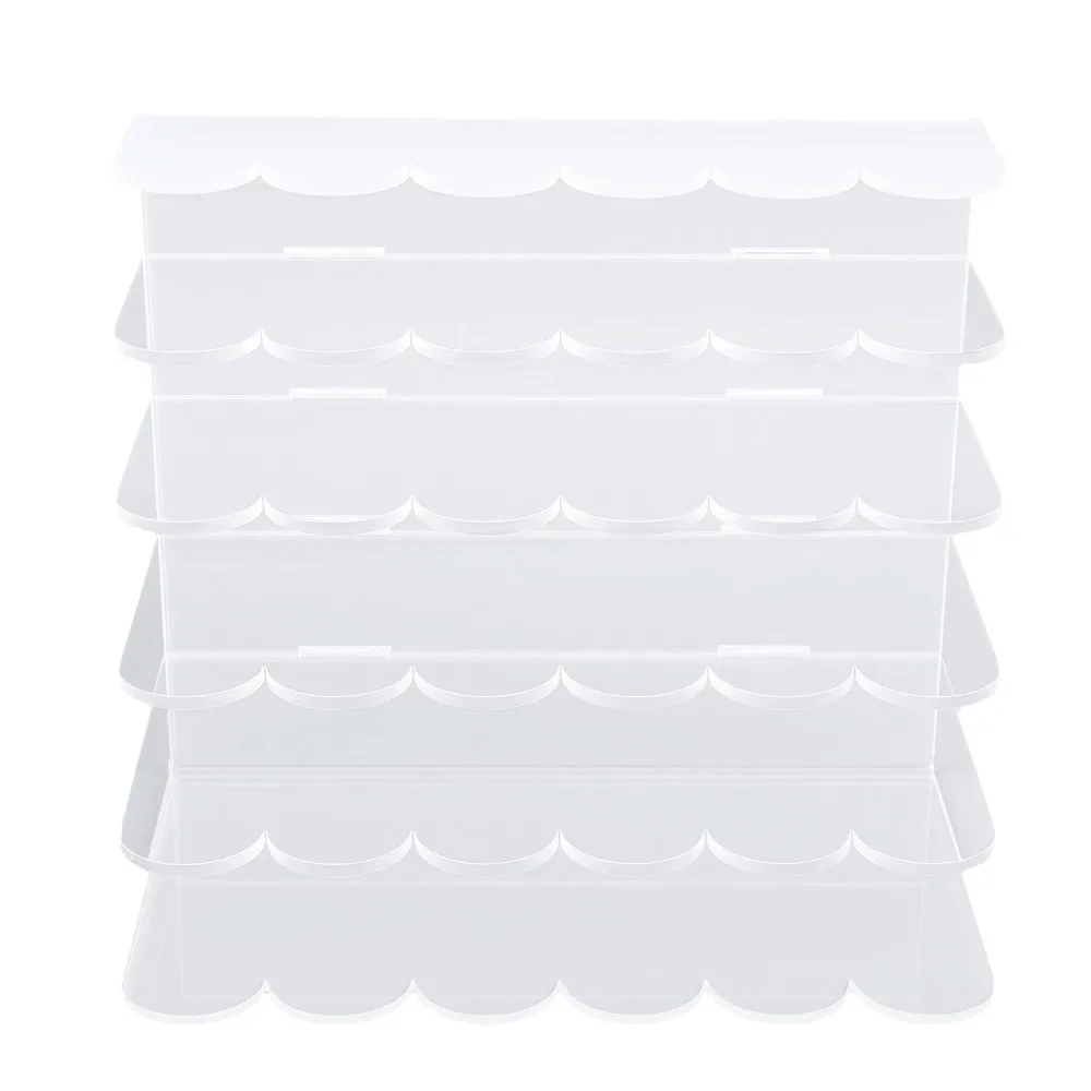 Easy Access Transparent Mail Organizer Acrylic 17.4 x 16.6 x 10.4cm Letter Sorter File Holder Makeup Storage
