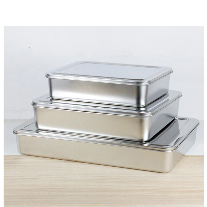 Thickened 304 stainless steel covered seasoning box flavor  kitchen multi-grid square seasoning food display