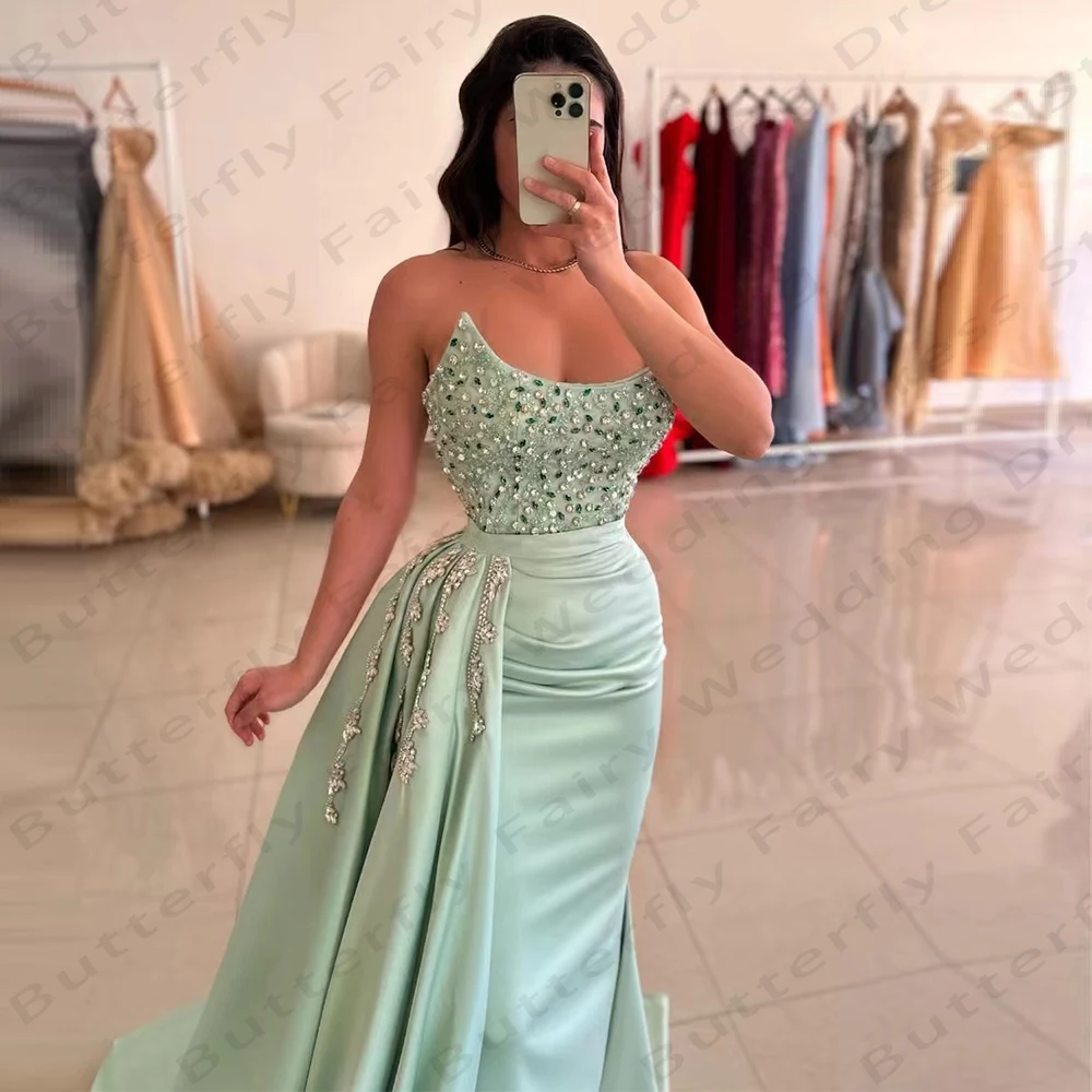 2025 Sexy Sleeveless Prom Dresses Women\'s A-Line Princess Evening Gowns Formal Fashion Celebrity Party فساتين سهرات Vestidos De