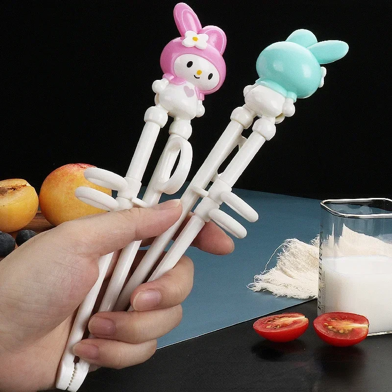 1 Pair Cartoon Animal Baby Learning Training Chopsticks Beginner Chopstick Tableware Kids Eating Training Helper Baby Tools New