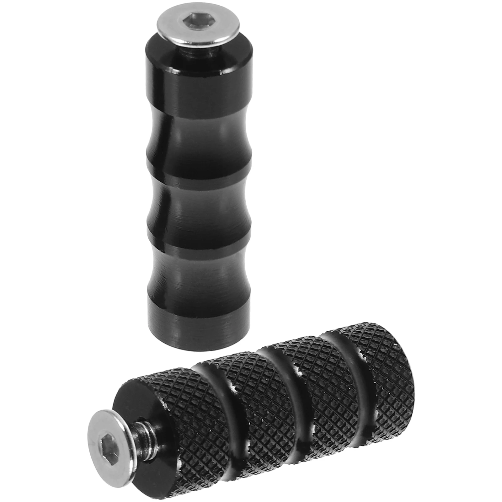 

2 Pcs Universal Motorcycle Rear Foot Pegs CNC Elevated Pedals Accessories Black Color Aluminum Alloy Metal Pegs