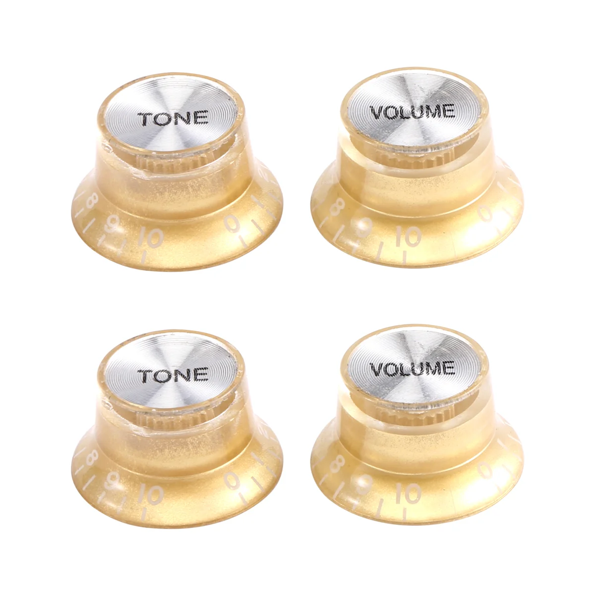 4 Pcs Speed Control Knobs 2 Tone 2 Volume for LP Golden Knobs Guitar Accessories