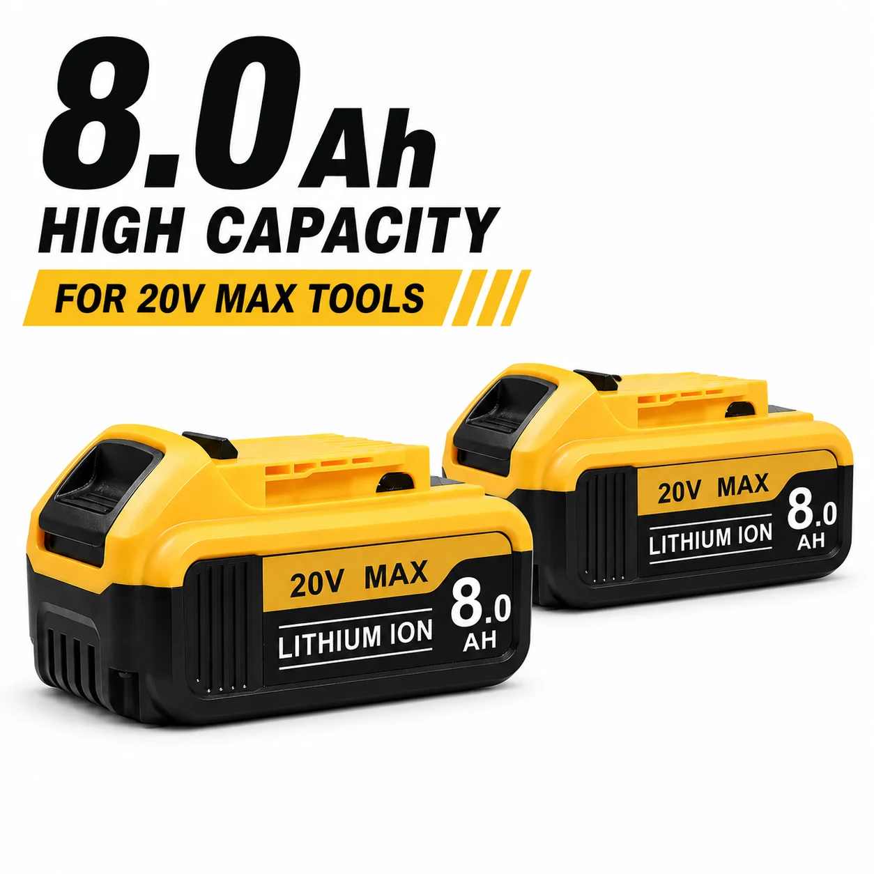 

20V 8.0Ah MAX Battery Power Tool Replacement For DeWalt DCB184 DCB181 DCB182 DCB200 20V 6A 18Volt 20v Battery