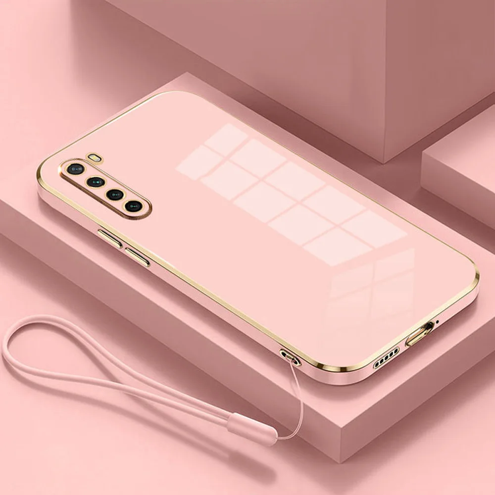 For Realme XT Case Luxury Square Plating Realme XT 730G Phone Case RMX1921 ShockProof Soft Silicone Back Cover Realme XT Fundas