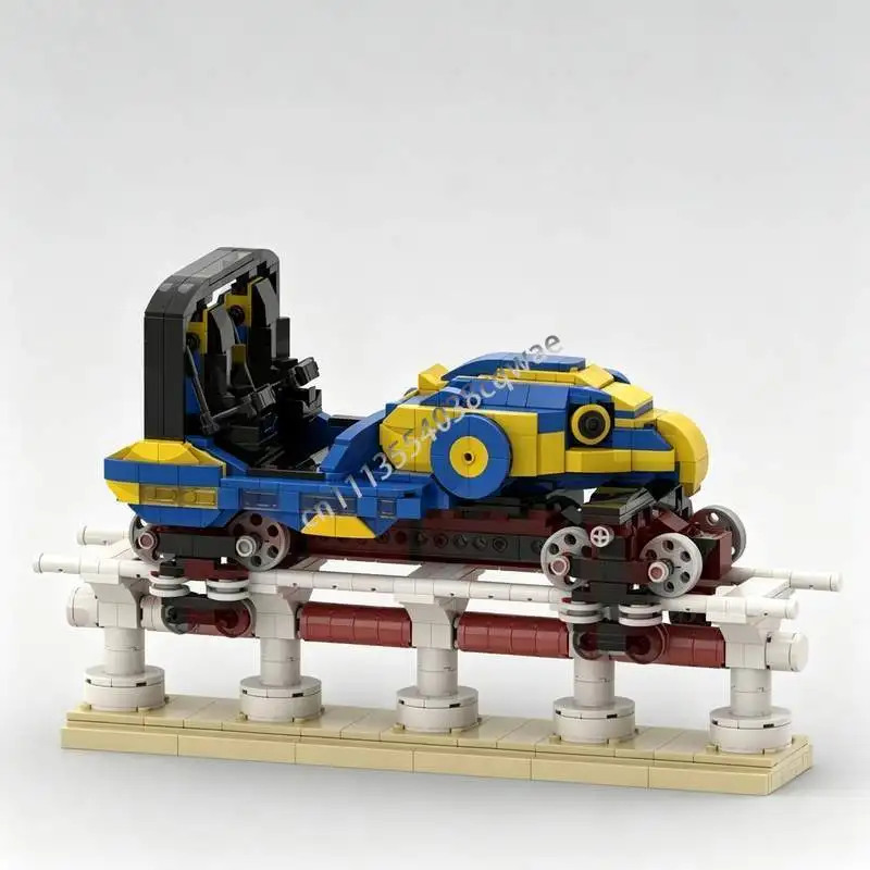 1184 Parts Falcons Flight Roller Coaster Model DIY Custom Puzzle Building Blocks Creative Assembly Educational Toy Popular Gifts