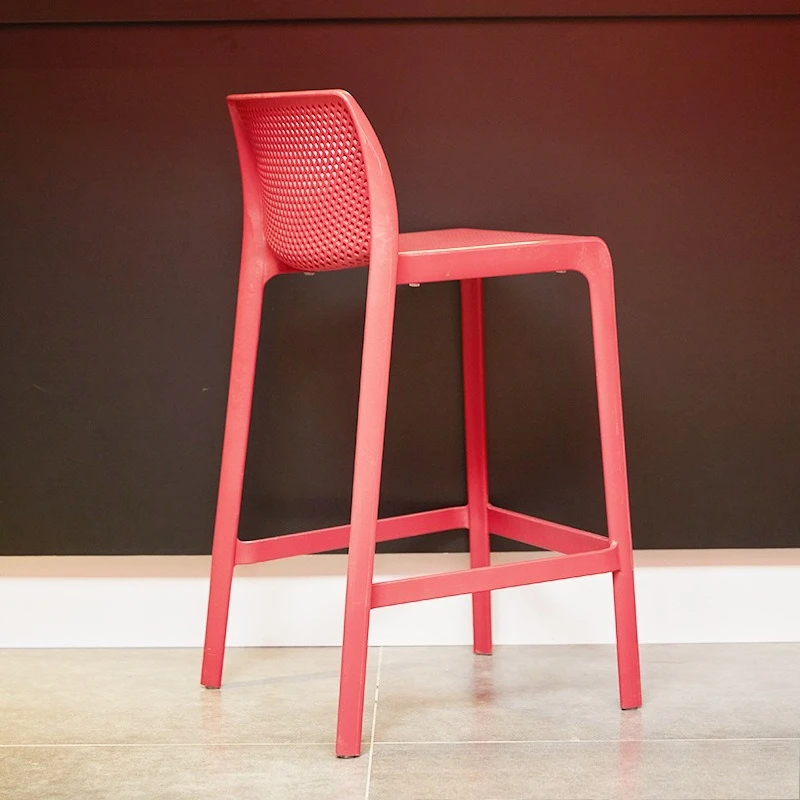 Modern Plastic Counter Height Chairs Nordic Designer Kitchen Island Seat Cafe Commercial Bar Stools Home Stackable Dining Stool