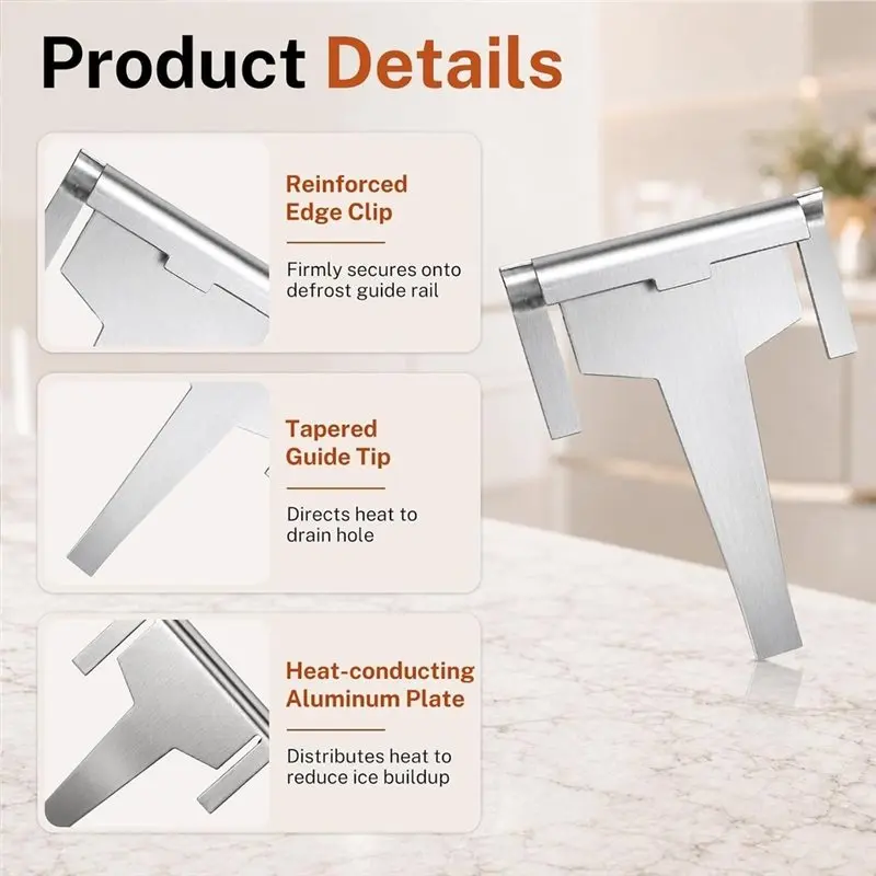 N85R-DA61-06796A Defrost Drain Clip For Samsung Fridge Replacement 2-Pack Durable Evaporator Clip Fixes Ice Buildup