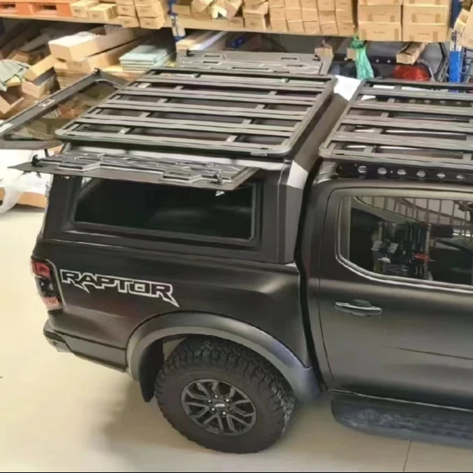 

Pick up Truck Car Accessories Raptor Topper Stainless Steel Ford Ranger Hardtop Bed Cover Aluminum Alloy Ute Tray and Canopy
