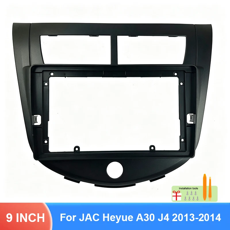 9 Inch Car Radio Fascia Frame For JAC Heyue A30 J4 2013-2014 Dash Panel Trim Mounting Kit Black