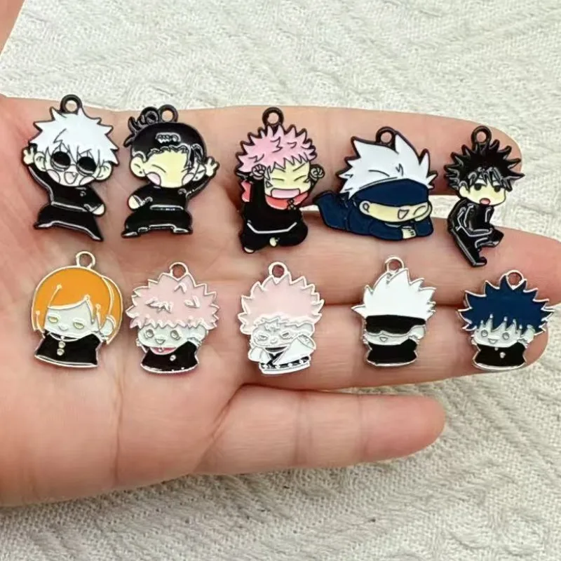 

10pcs Jujutsu Kaisen Gojo Satoru Decorations Cute Alloy Pendant Anime Figures Children DIY Creative Fashion Jewelry Accessories