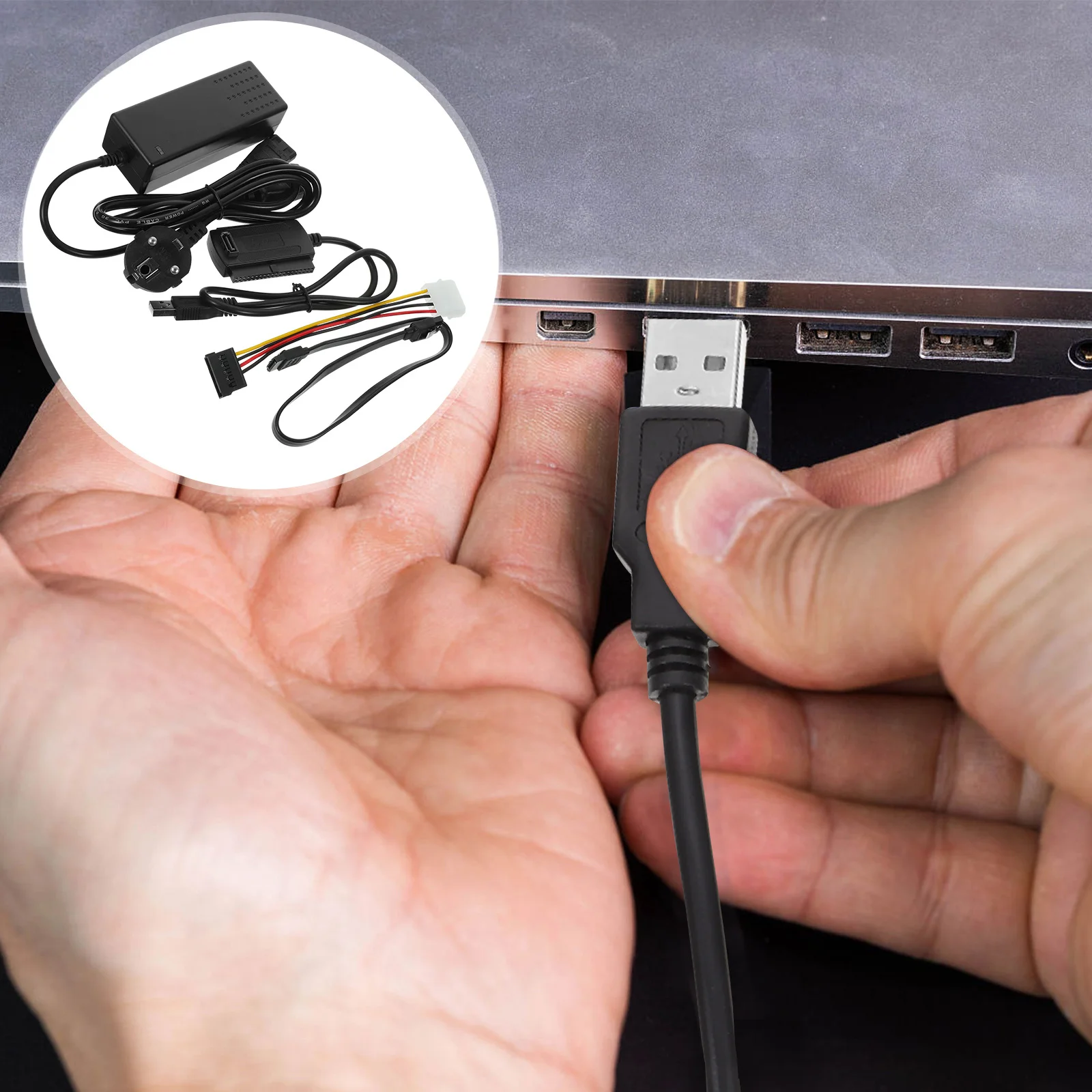 

1Set USB 2.0 to Adapter USB to Cable Easy High Speed Data Transfer External Converter Easy