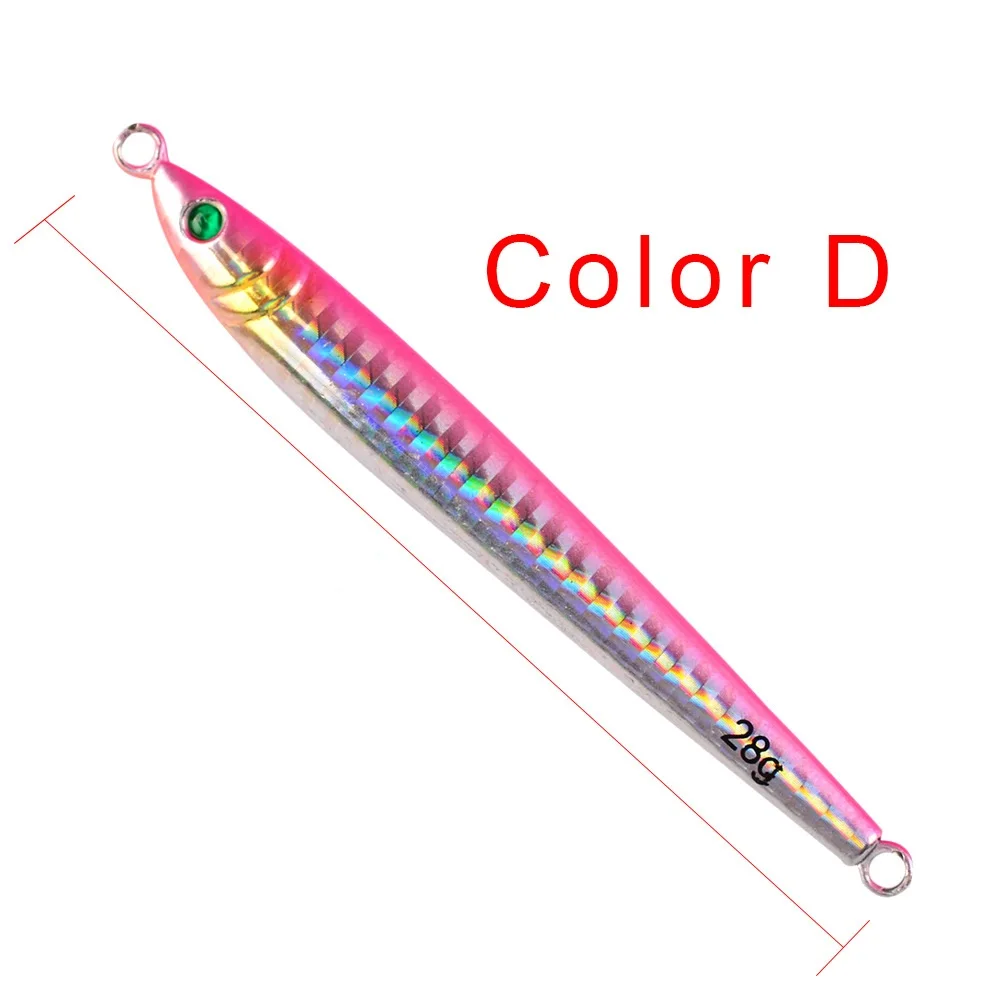 1Pc SLOWER Long Metal Jig Fishing Lure Slow Cast Jigging Spoon 10-40G Artificial Shore Metal Bait Sea Tackle
