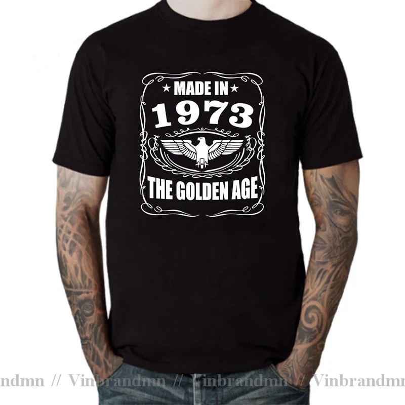 The Golden Age Made in 1973 T-Shirt Legends Born In 1973 T Shirt Men Vintage Summer Style Tee Shirt Best Birthday Gift Clothing