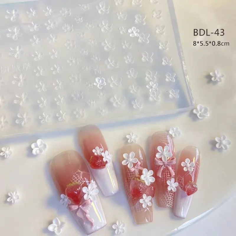 

1 Pc 3D Flowers Transparent Original Nail Art Mold Carved Patterns DIY Creative Carved Nail Silicone Mold
