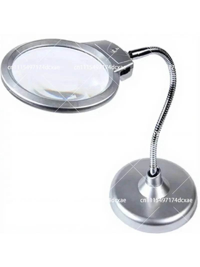 Desktop LED Magnifier Lamp 10X High Clear Glass Lens Hands Free for Reading Close Work Elderly Craft