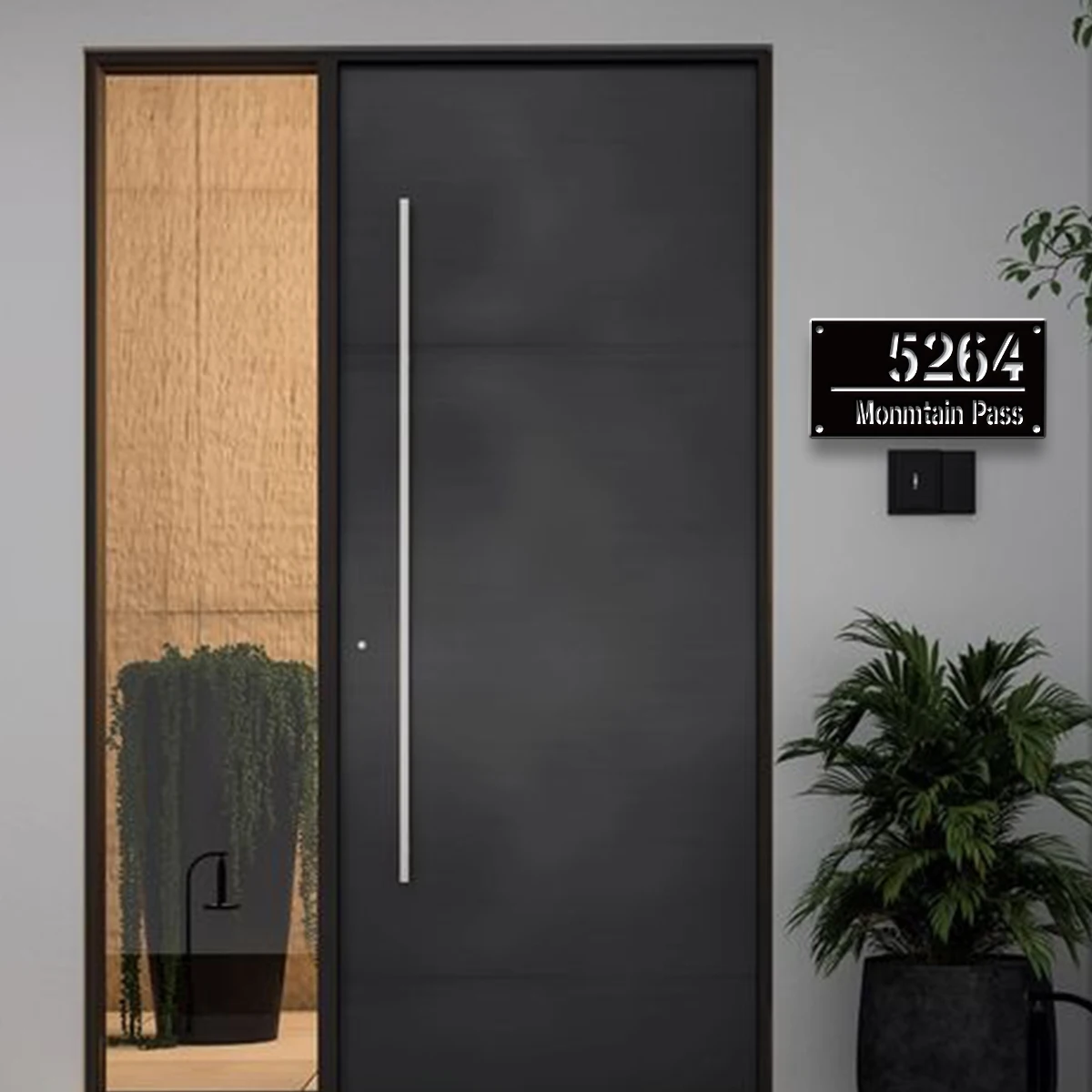 1pc Custom Number&Text Street Acrylic Double Layer House Number Sign,Address Door Number,Home ApartmentMailbox Street Decor view 3