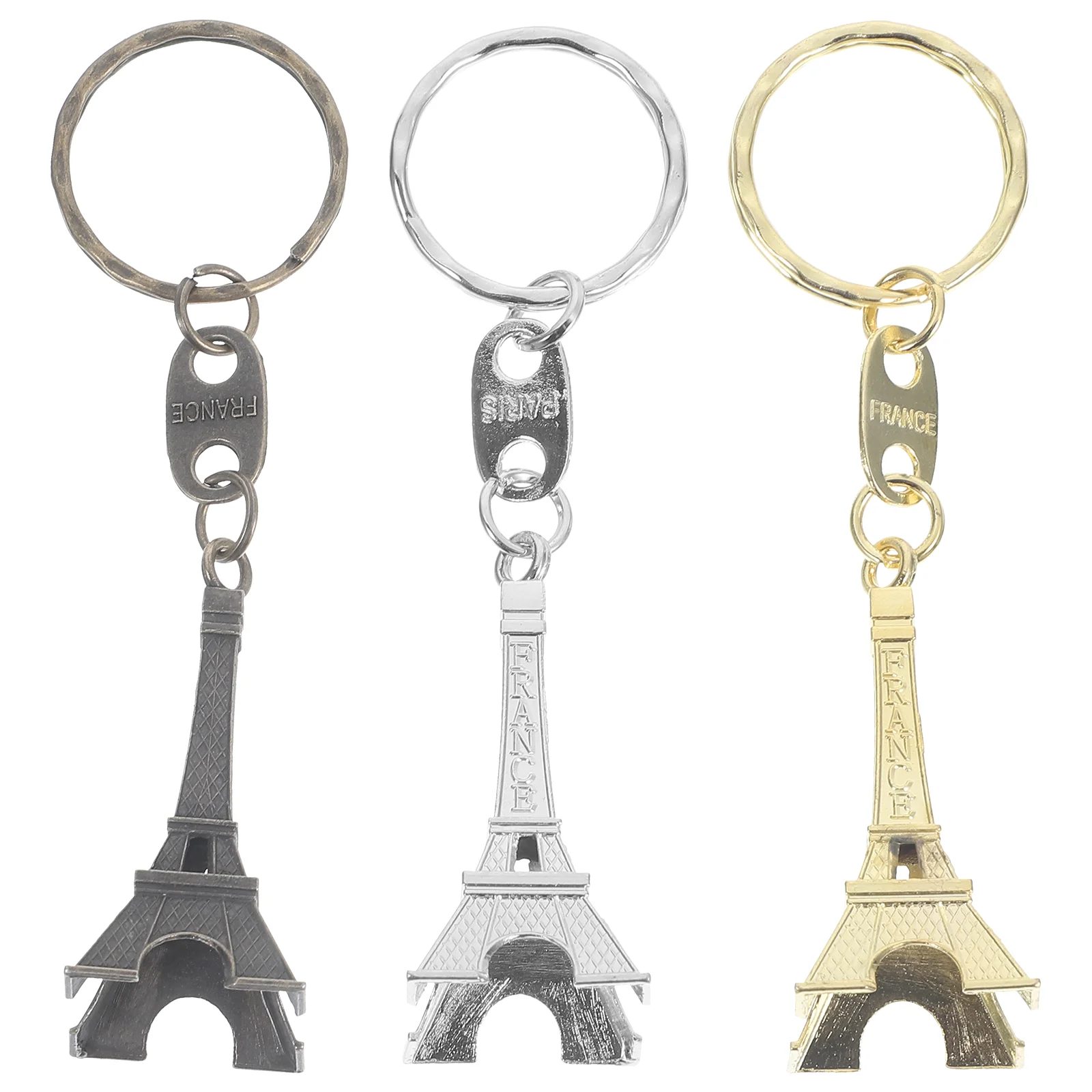 

3pcs Eiffel Tower Keychains Eiffel Tower Keyring Retro Keychains for Jewelry Handbag Eiffel Tower key ring